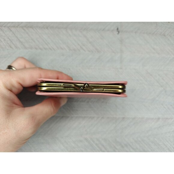 Vintage Princess Dore Pink Cowhide Coin Purse Wallet Kiss Lock Western Germany - Picture 6 of 10